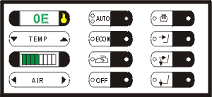 Auentemperatur-Taste